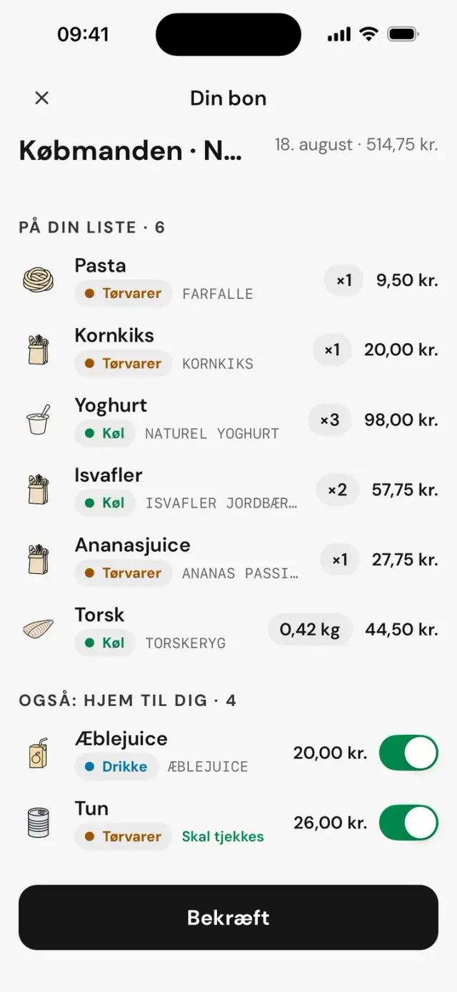 Bonen afstemt: På din liste · 6, Også: hjem til dig · 4