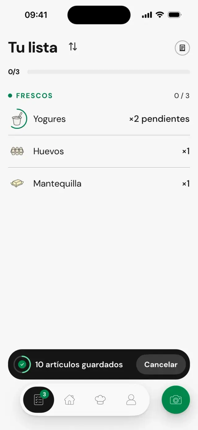 De vuelta en la lista: «10 artículos guardados»