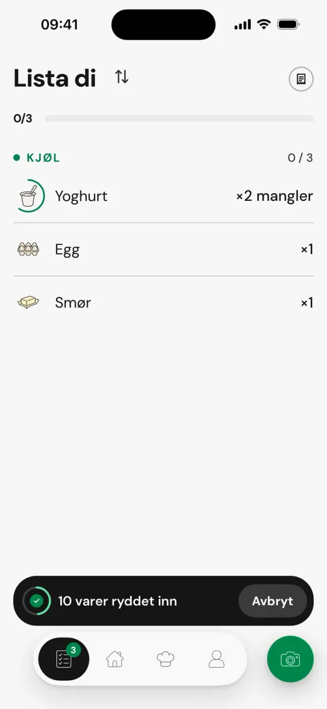 Tilbake på lista: «10 varer ryddet inn»