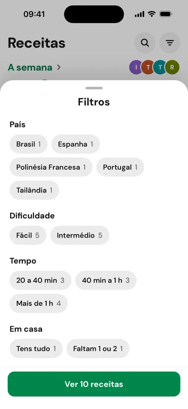 Folha «Filtros»: país, tempo, Em casa