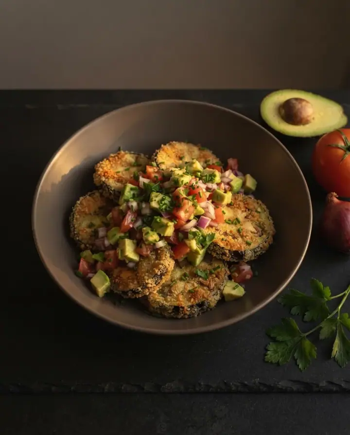 Aubergine mit Salsa
